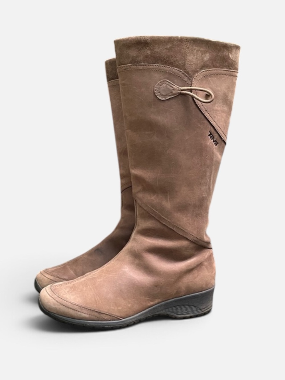 Teva Jade Cove Brown Leather Tall Riding Boots Women's Size 8 1/2